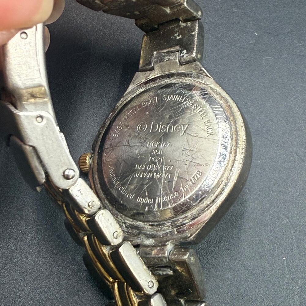 Disney Mickey Mouse Watch Women's Two Tone Bracelet Watch Classic Mickey - Picture 6 of 9